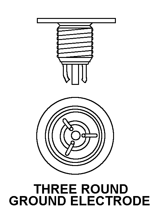 THREE ROUND GROUND ELECTRODE style nsn 2920-00-953-1599