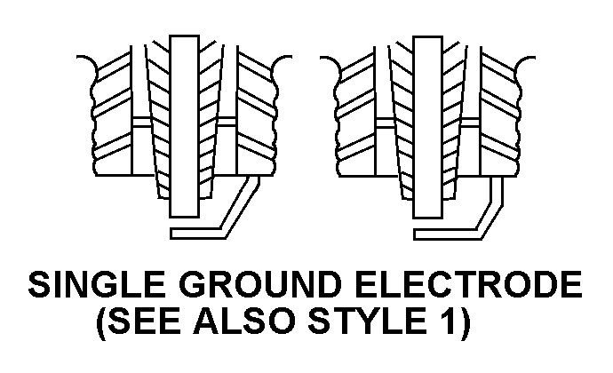 SINGLE GROUND ELECTRODE (SEE ALSO STYLE 1) style nsn 2920-01-631-2269