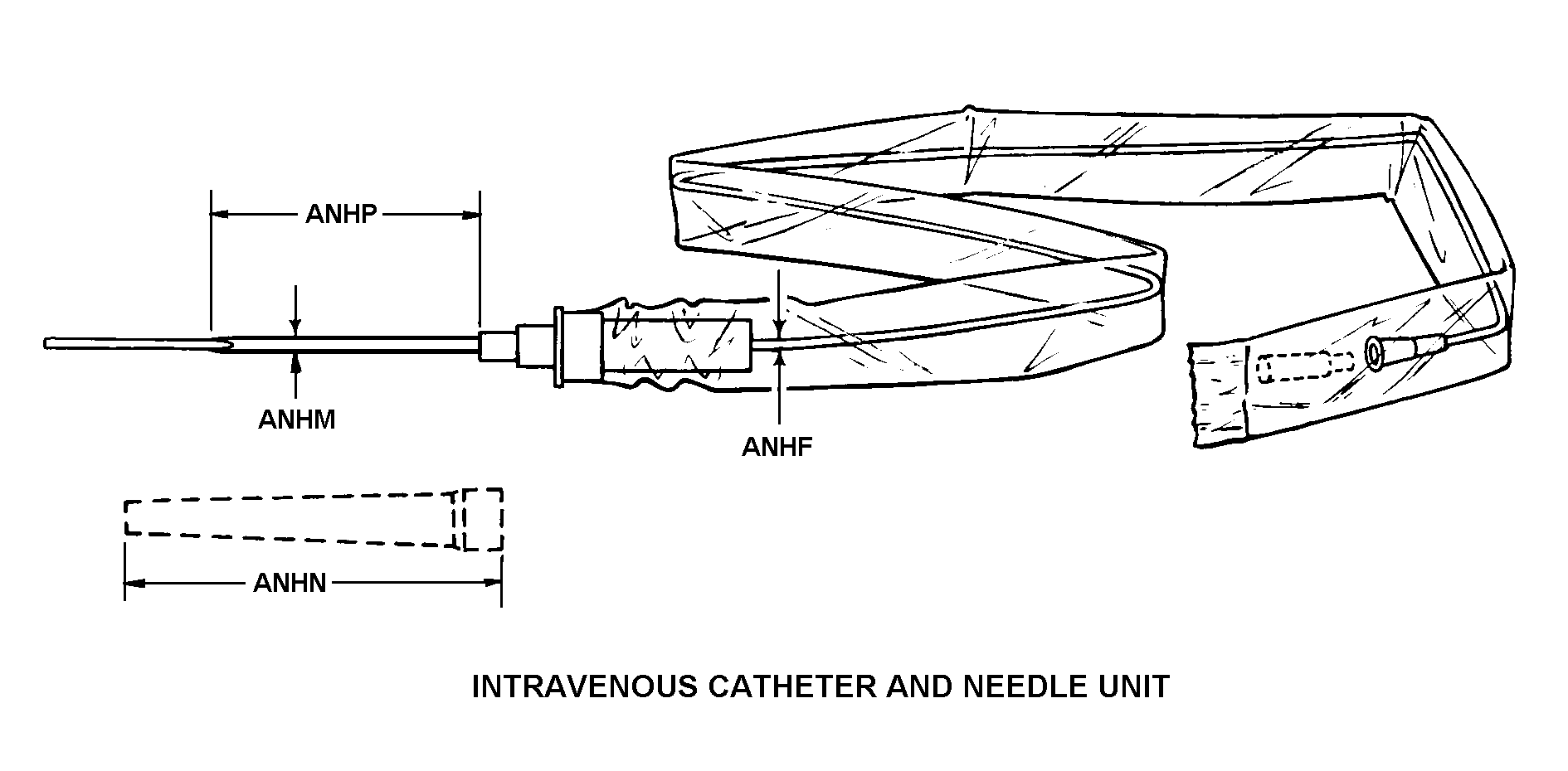 INTRAVENOUS CATHETER AND NEEDLE UNIT style nsn 6515-01-516-4030
