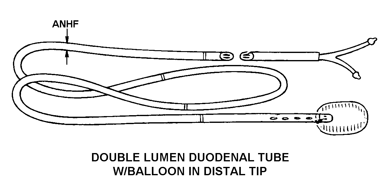 DOUBLE LUMEN DUODENAL TUBE WITH BALLOON ON DISTAL TIP style nsn 6515-01-225-9715