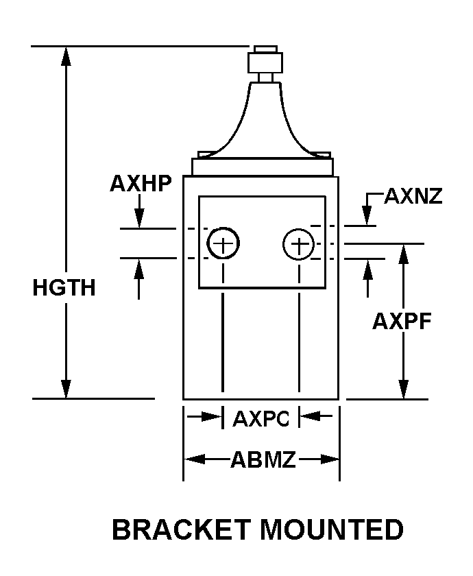 BRACKET MOUNTED style nsn 2920-01-351-0185