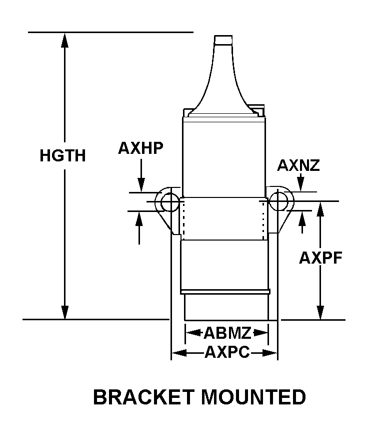 BRACKET MOUNTED style nsn 2920-00-540-5321