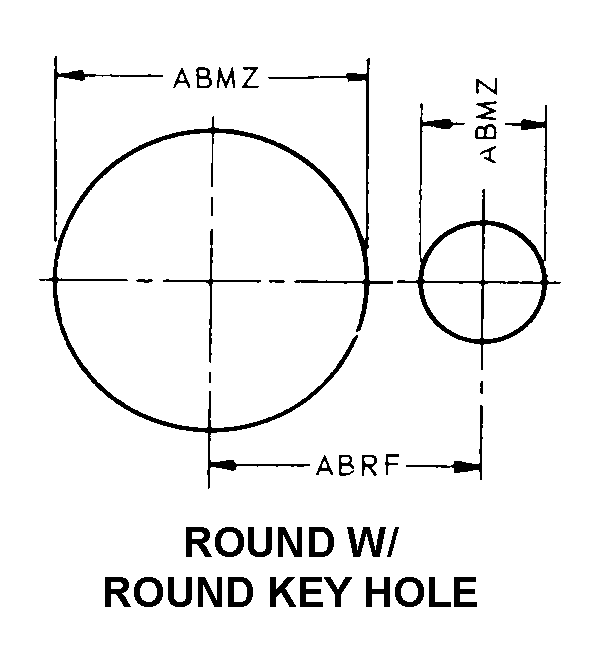 ROUND W/ ROUND KEY HOLE style nsn 3210-00-115-0140