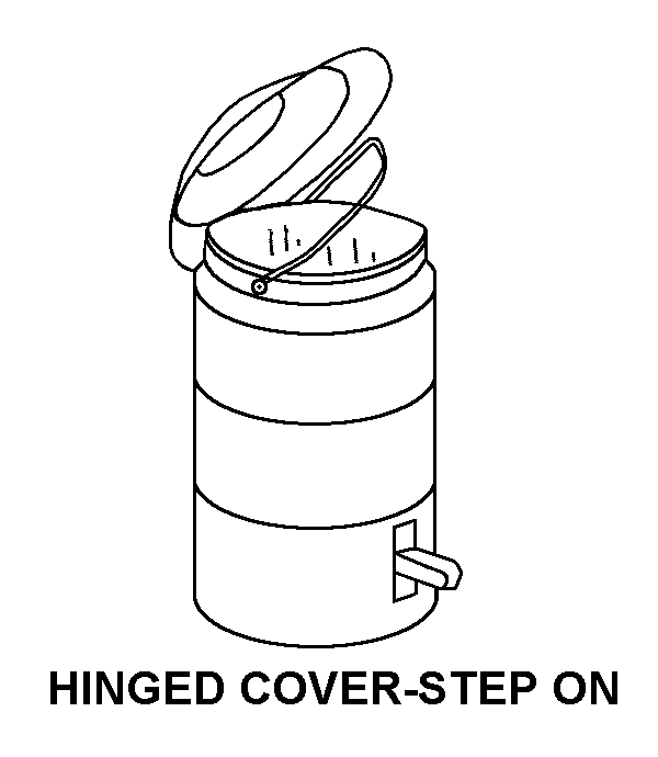 HINGED COVER-STEP ON style nsn 7240-01-563-8409