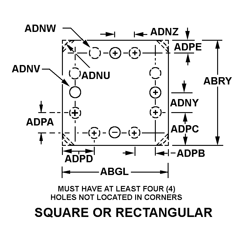 SQUARE OR RECTANGULAR style nsn 2940-01-410-8470