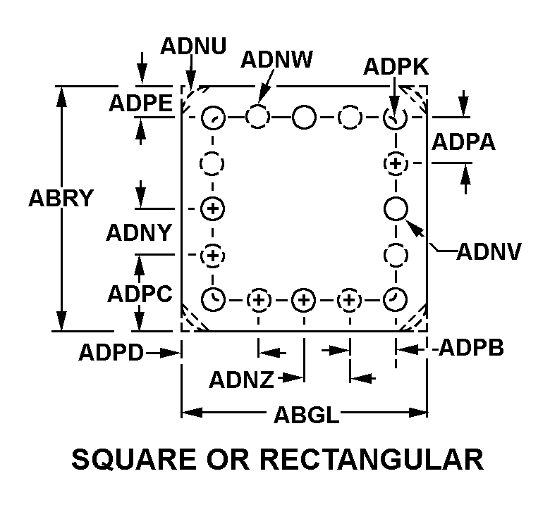 SQUARE OR RECTANGULAR style nsn 4330-01-377-6265