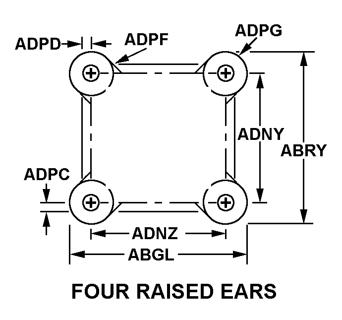 FOUR RAISED EARS style nsn 4730-01-533-2804