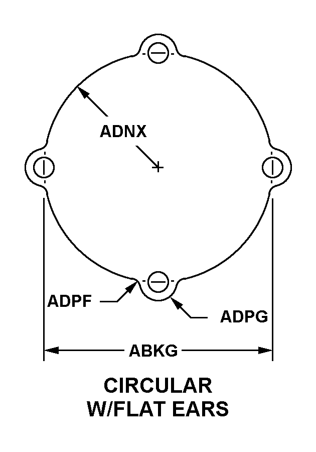 CIRCULAR W/FLAT EARS style nsn 2945-01-078-1886