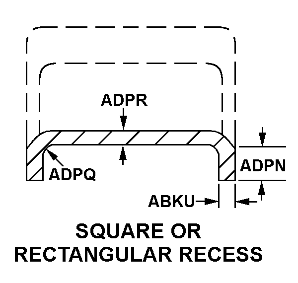SQUARE OR RECTANGULAR RECESS style nsn 2940-01-429-4317