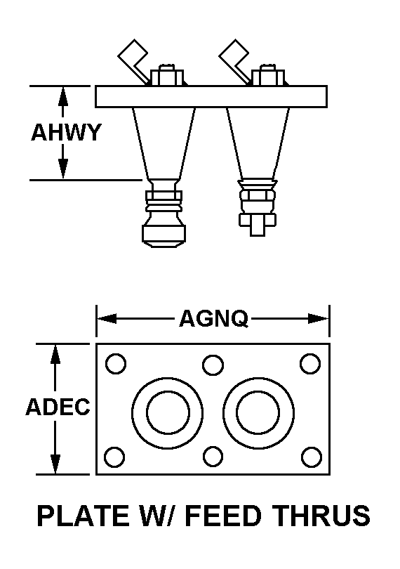 PLATE W/FEED THRUS style nsn 5970-00-405-8223