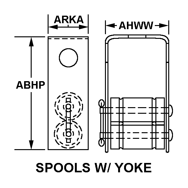 SPOOLS W/YOKE style nsn 5970-00-280-8308