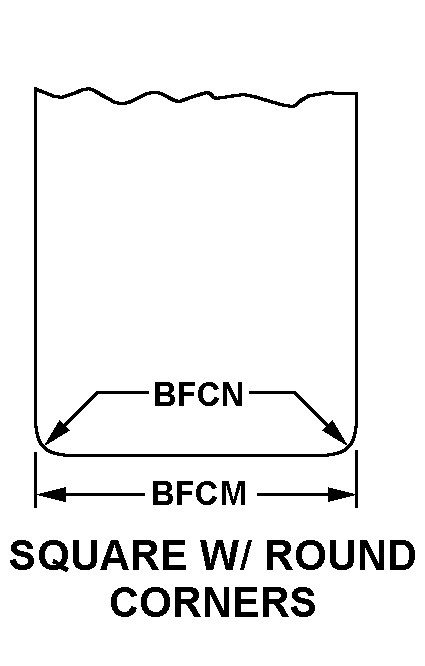 SQUARE W/ROUND CORNERS style nsn 5970-01-065-3732