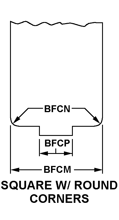 SQUARE W/ROUND CORNERS style nsn 5970-01-065-3732