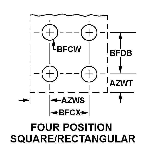 FOUR POSITION SQUARE/RECTANGULAR style nsn 5970-00-152-0863