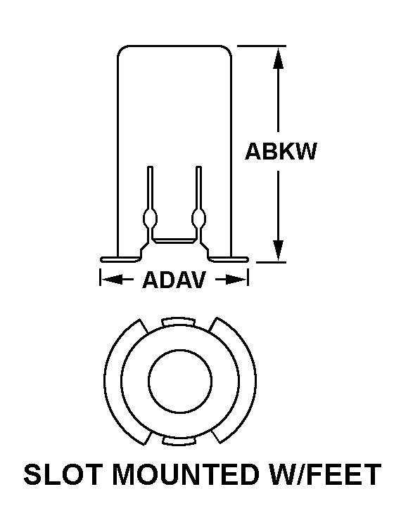 SLOT MOUNTED W/FEET style nsn 5950-01-455-1018