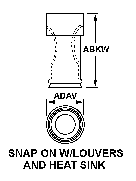 SNAP ON W/LOUVERS AND HEAT SINK style nsn 5960-01-197-4461