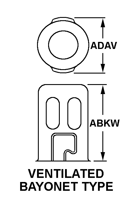 VENTILATED BAYONET TYPE style nsn 5940-01-388-9774