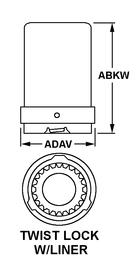 TWIST LOCK W/LINER style nsn 6625-00-573-3833