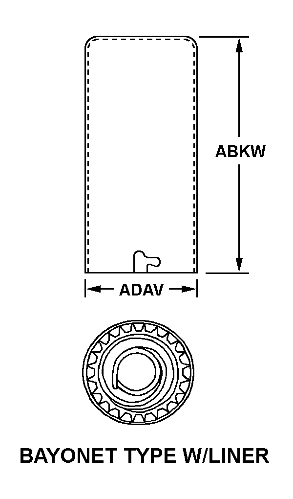 BAYONET TYPE W/LINER style nsn 5960-00-272-9089