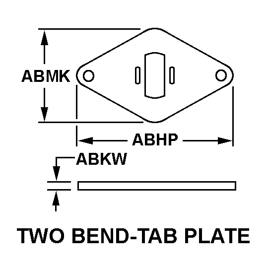 TWO BEND-TAB PLATE style nsn 5961-00-736-4195