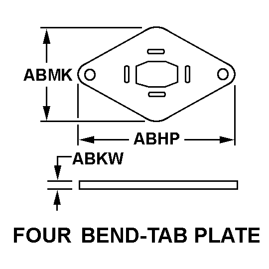 FOUR BEND-TAB PLATE style nsn 5960-00-300-2358