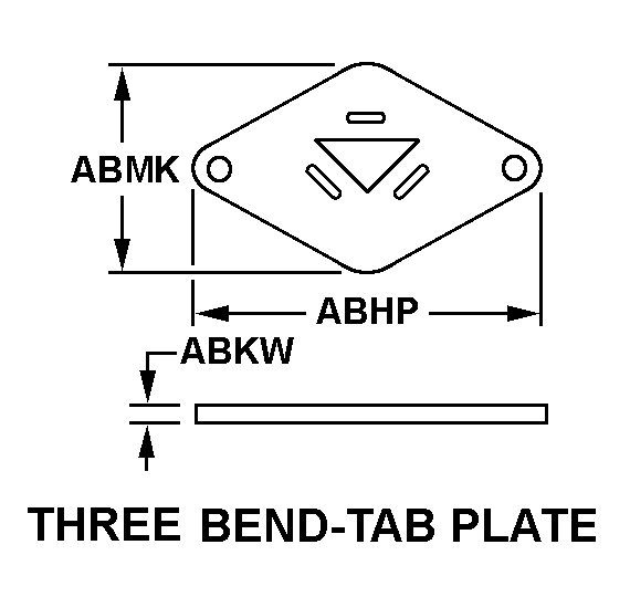 THREE BEND-TAB PLATE style nsn 5910-00-669-2503