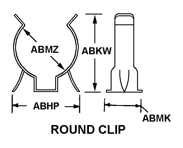 ROUND CLIP style nsn 5910-00-704-5565