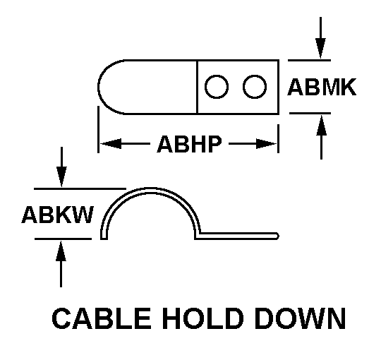 CABLE HOLD DOWN style nsn 5910-00-089-2571