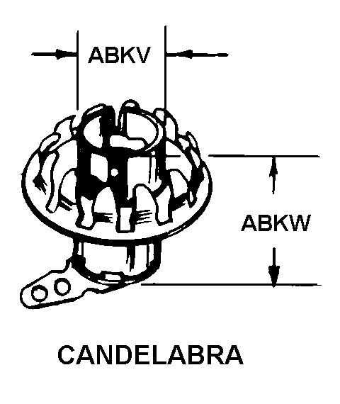 CANDELABRA style nsn 6250-00-156-6878