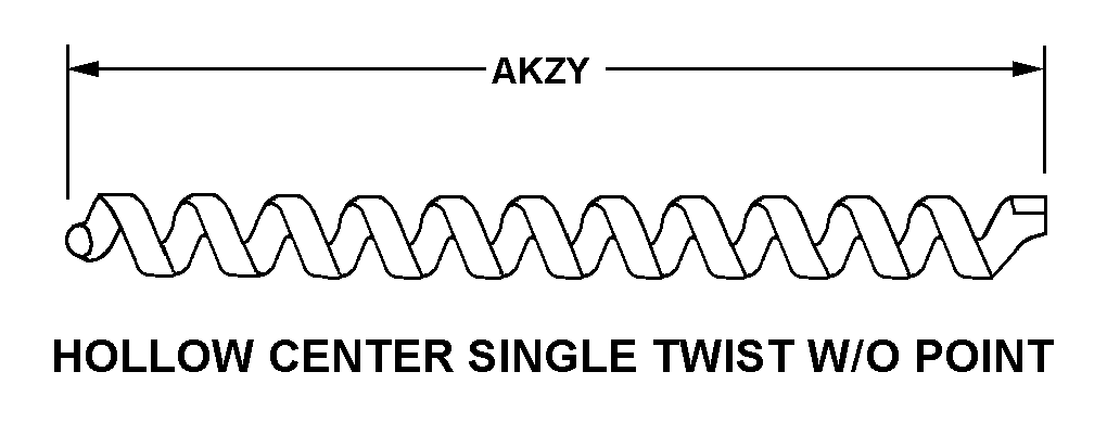 HOLLOW CENTER SINGLE TWIST W/O POINT style nsn 5133-00-188-7804