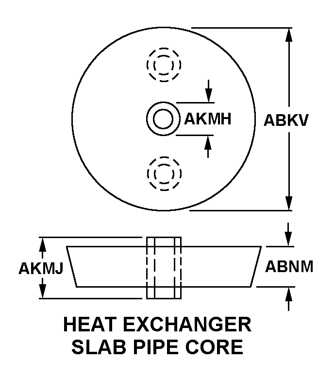 HEAT EXCHANGER SLAB PIPE CORE style nsn 5342-00-582-2011