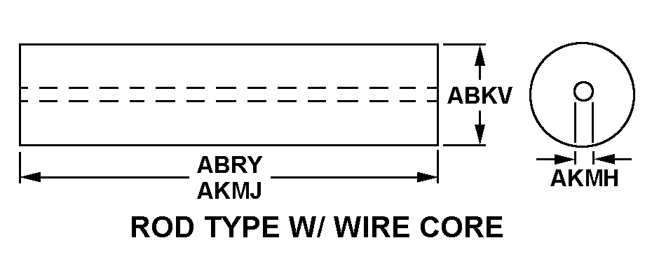 ROD TYPE WITH WIRE CORE style nsn 5342-00-591-4221