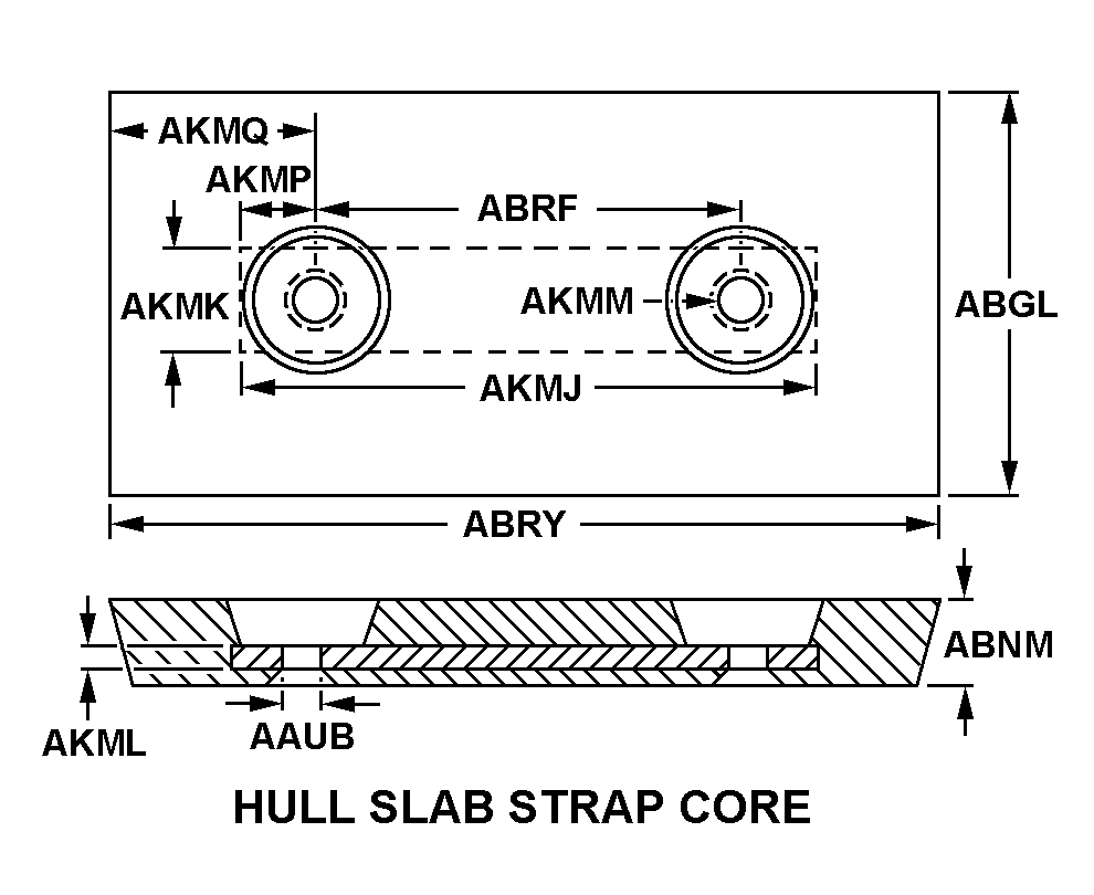 HULL SLAB STRAP CORE style nsn 5342-01-417-2566