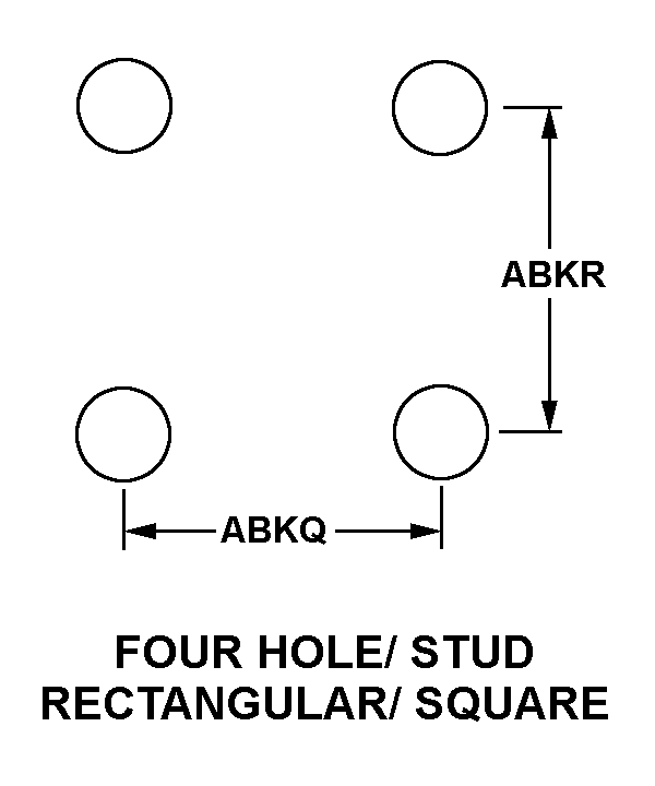 FOUR HOLE/STUD RECTANGULAR/SQUARE style nsn 6685-00-106-7468
