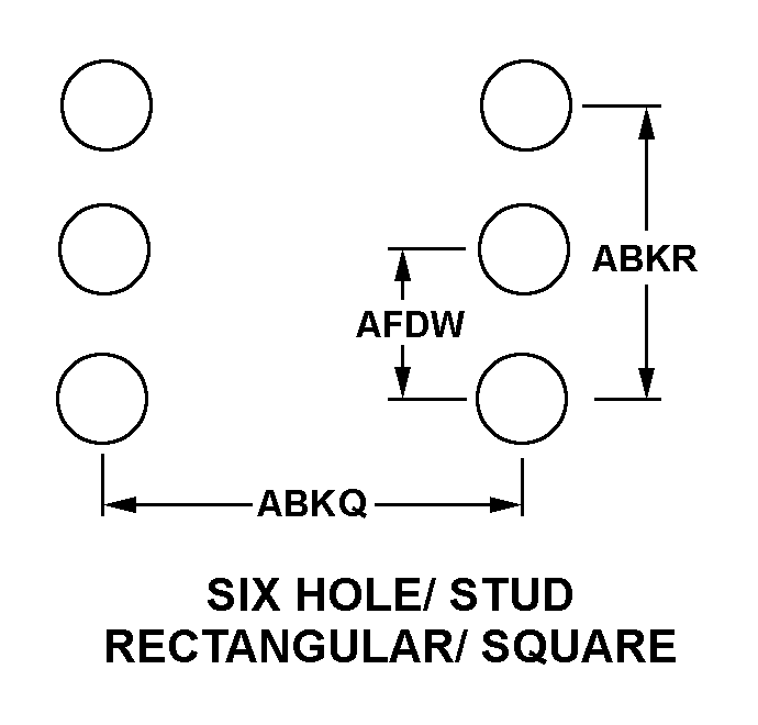 SIX HOLE/STUD RECTANGULAR/SQUARE style nsn 6680-01-345-1314