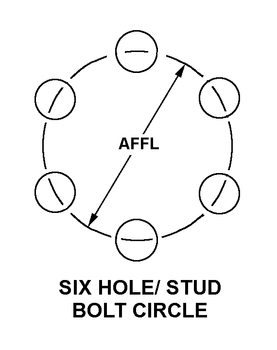 SIX HOLE/STUD BOLT CIRCLE style nsn 6680-01-539-2234