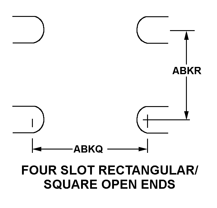 FOUR SLOT RECTANGULAR/SQUARE OPEN ENDS style nsn 6625-01-351-4899