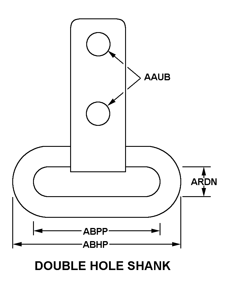 DOUBLE HOLE SHANK style nsn 1005-00-919-7278