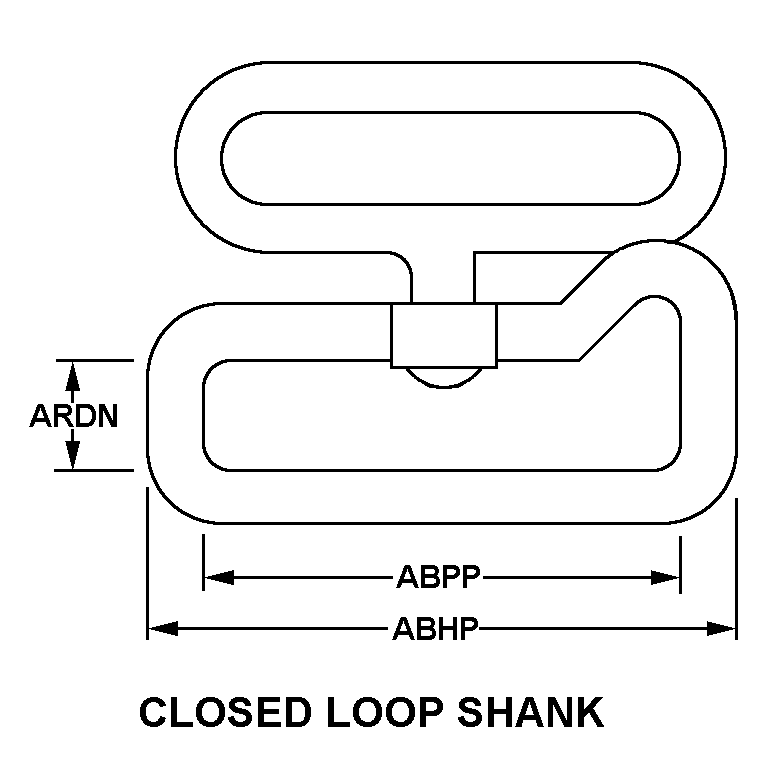 CLOSED LOOP SHANK style nsn 1005-01-185-0902