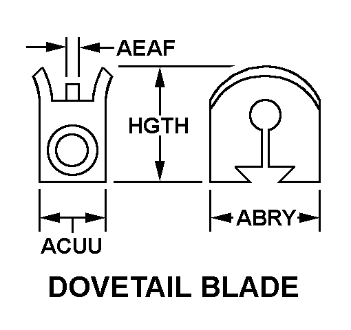 DOVETAIL BLADE style nsn 1005-00-573-1601
