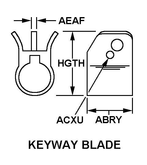 KEYWAY BLADE style nsn 1005-01-547-7352