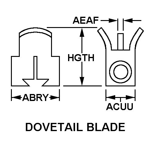 DOVETAIL BLADE style nsn 1005-00-614-7427