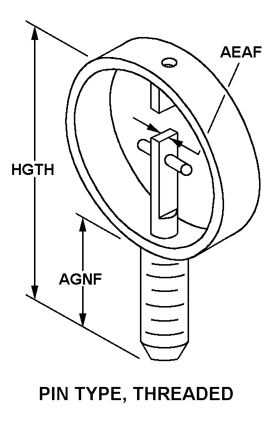 PIN TYPE, THREADED style nsn 1005-01-323-7554