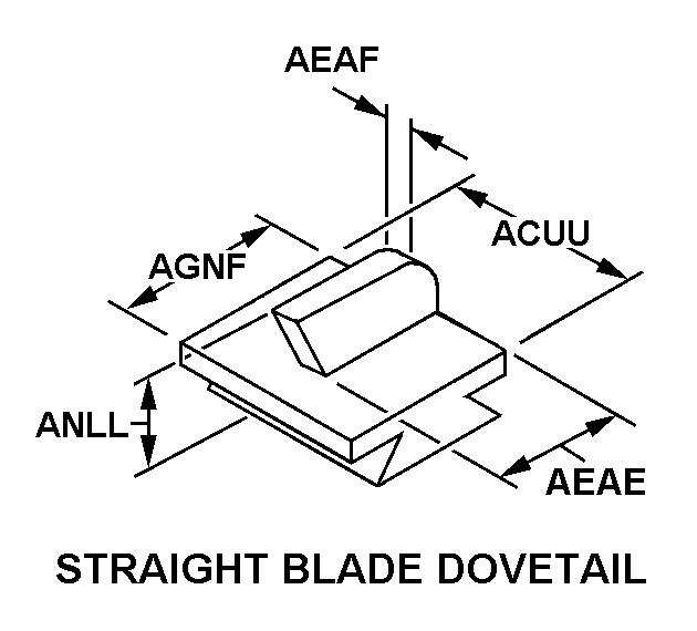 STRAIGHT BLADE DOVETAIL style nsn 1005-00-614-7381