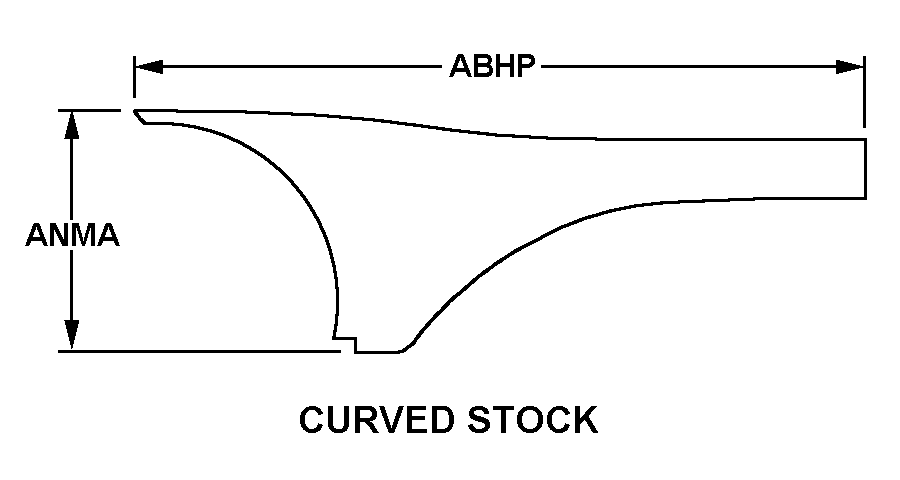 CURVED STOCK style nsn 1005-00-559-4543