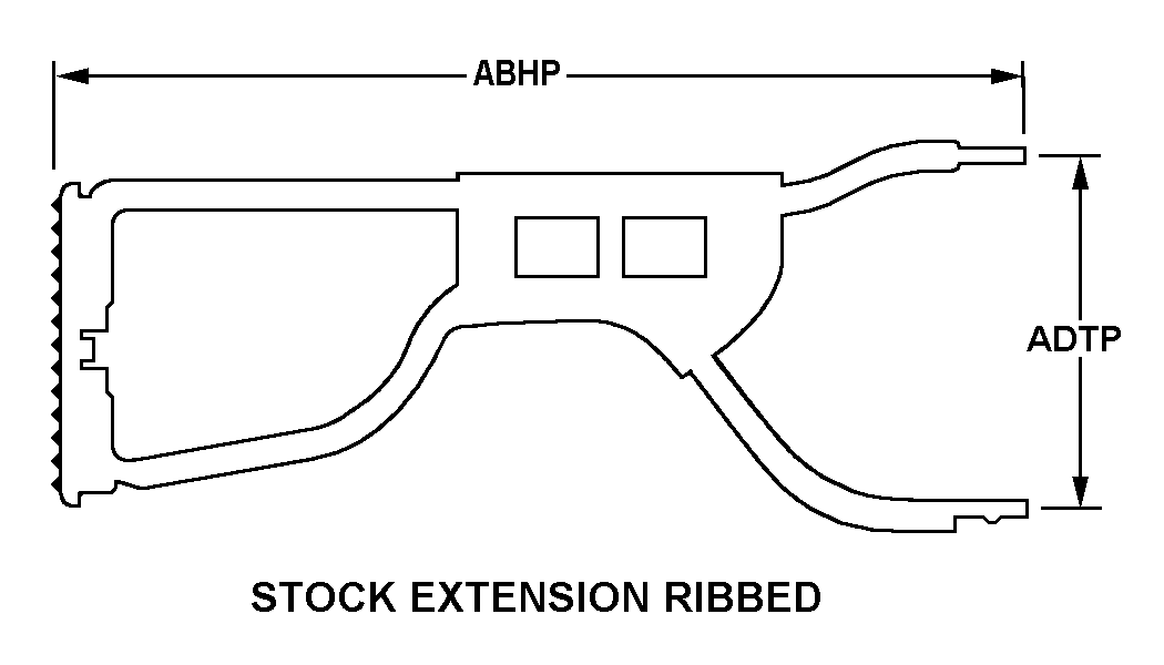 STOCK EXTENSION RIBBED style nsn 1005-00-562-1043