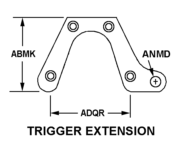 TRIGGER EXTENSION style nsn 1005-01-040-8836