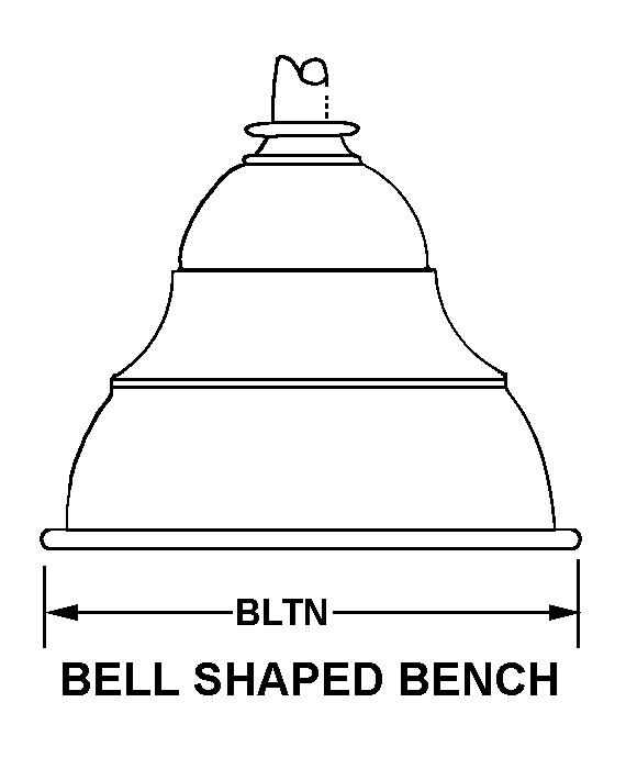 BELL SHAPED BENCH style nsn 4930-00-204-2398