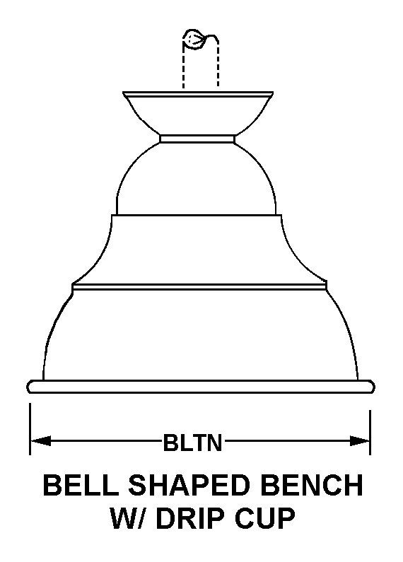BELL SHAPED BENCH W/DRIP CUP style nsn 4930-00-479-8609