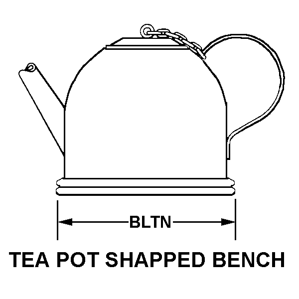 TEA POT SHAPED BENCH style nsn 4930-00-255-8285